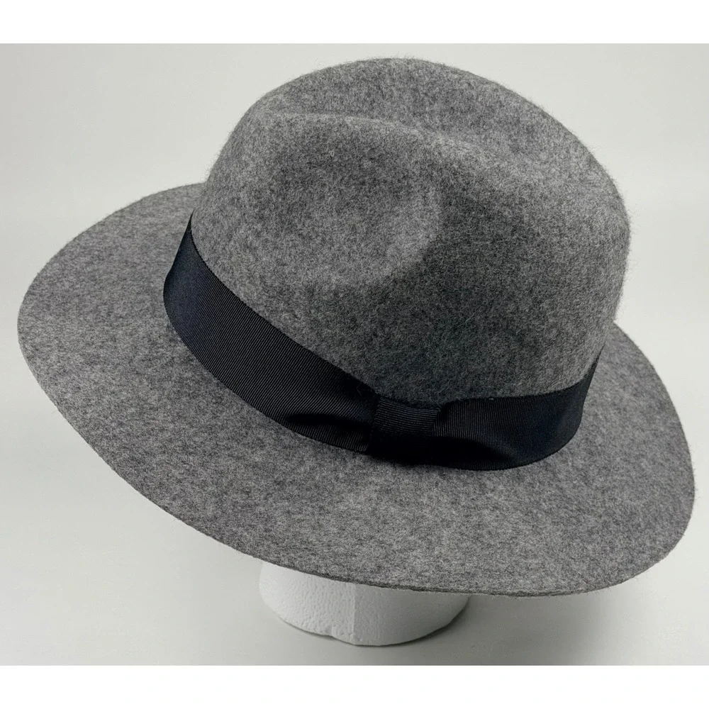 Banana Republic Wool Grey Fedora Hat Unisex Size L/XL